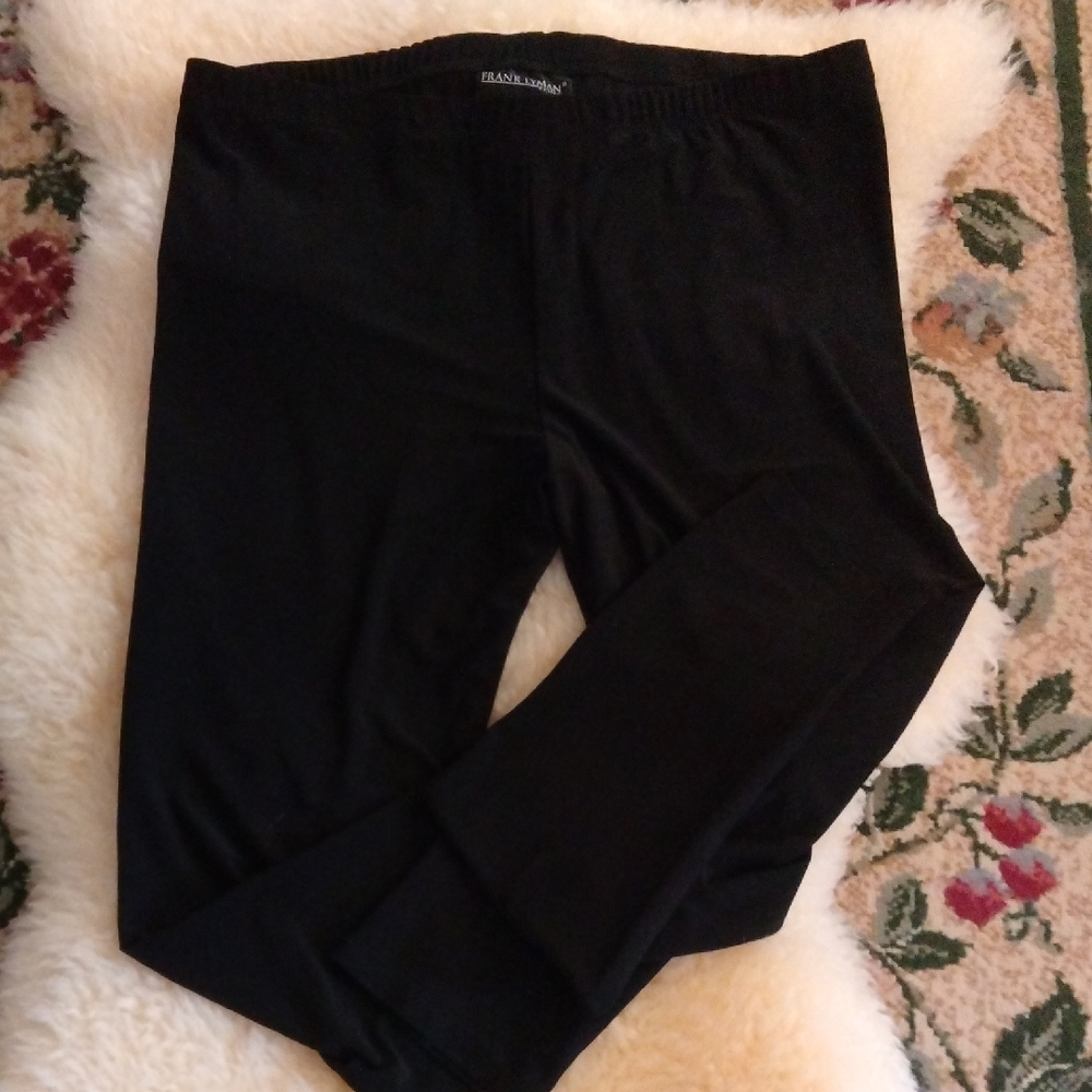 FRANK LYMAN DESIGN BLACK LEGGINGS SIZE 14